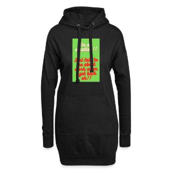 ICH BIN IM URLAUB!!! - Hoodie-Kleid - Schwarz - Vorne