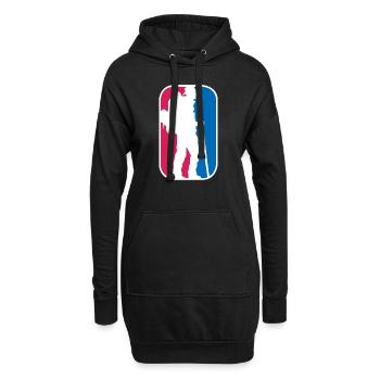 Wandern Outdoor Berge Logo Bergsteigen Geschenk - Hoodie-Kleid - Schwarz - Vorne