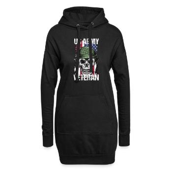 US Armee Soldat Flagge Geschenk - Hoodie-Kleid - Schwarz - Vorne