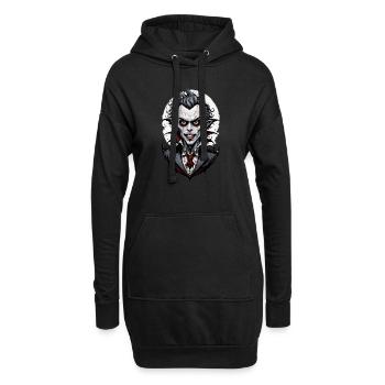 un vampire souriant 1 - Sweat-shirt à capuche long Femme - noir - Devant