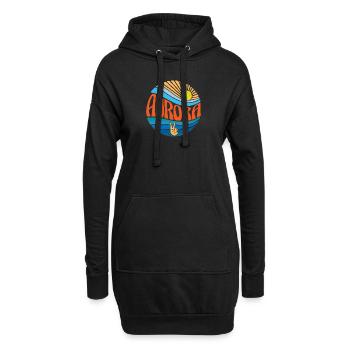 Aurora Hemd Vintage Sunset Aurora Groovy Tie Dye - Hoodie-Kleid - Schwarz - Vorne