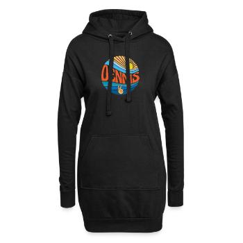 Dennis Hemd Vintage Sunset Dennis Groovy Tie Dye - Hoodie-Kleid - Schwarz - Vorne