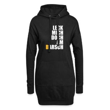 Leck mich doch am Barsch - Angler - Angeln - Fisch - Hoodie-Kleid - Schwarz - Vorne