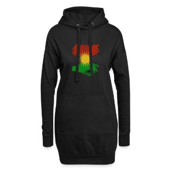 Kurdistan flag, Kurdistan flag - Hoodie Dress - black - Front
