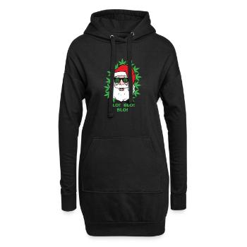 Weihnachtsmann - Blo! Blo! Blo! - Hoodie-Kleid - Schwarz - Vorne