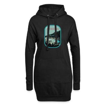 Heidelberg: Faszinierender Blick auf den Neckar - Hoodie-Kleid - Schwarz - Vorne
