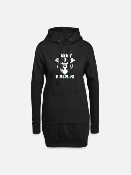 Bodybuilding light design - Hoodie-Kleid - Schwarz