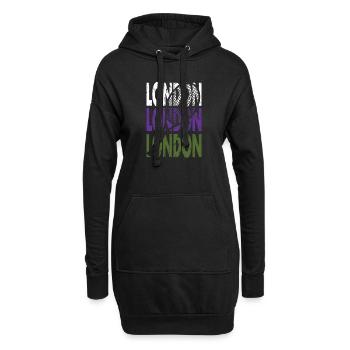 Tennis Shirt London Grand Slam Turnier Design - Hoodie-Kleid - Schwarz - Vorne