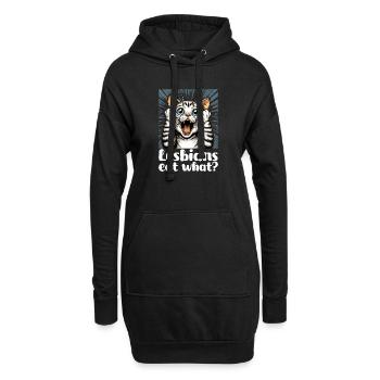 Lesben essen was? Katzen Katze Geschenk - Hoodie-Kleid - Schwarz - Vorne