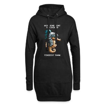 Achievement: kleinster Tank | Seepferdchen - Hoodie-Kleid - Schwarz - Vorne