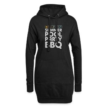Pool Party - Hoodie-Kleid - Schwarz - Vorne