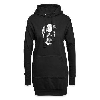 Schädel mit keltischem Knoten - Hoodie-Kleid - Schwarz - Vorne