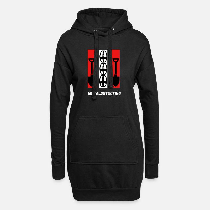Détection des métaux - Sweat-shirt à capuche long Femme - noir