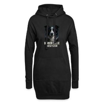 Border Collie Besitzer - Hoodie-Kleid - Schwarz - Vorne