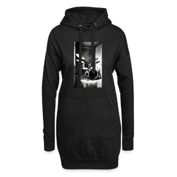 Drums | Drummer | Musician - Hoodie Dress - black - Front