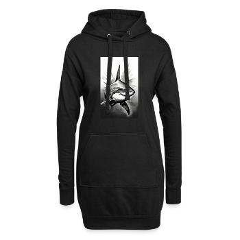 Requin | Grand requin blanc | Créature marine | Poisson - Sweat-shirt à capuche long Femme - noir - Devant