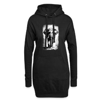 Elefant | Wildtier | Afrika | Kindermotive - Hoodie-Kleid - Schwarz - Vorne