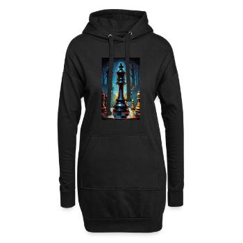 Échecs | Pièce d’échecs | Joueur d’échecs - Sweat-shirt à capuche long Femme - noir - Devant