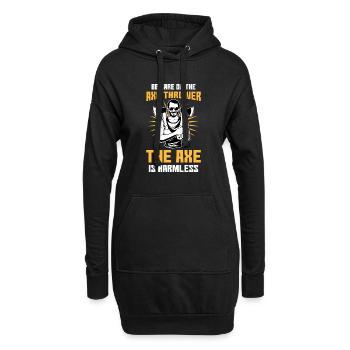 Lancer de hache Double Lance-hache - Sweat-shirt à capuche long Femme - noir - Devant
