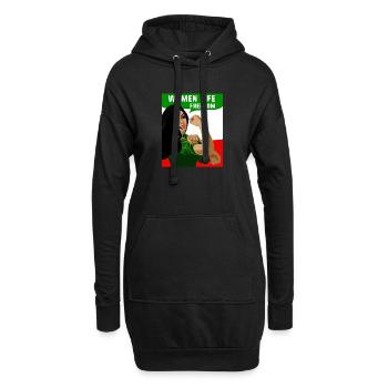 women life freedom,iran,free women, free iran,frau - Hoodie-Kleid - Schwarz - Vorne