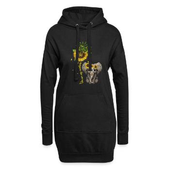 Cannabis Hanf THC 420 - Hoodie-Kleid - Schwarz - Vorne