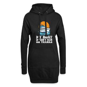 Mon bateau ne fonctionne pas grâce à Funny Motorboating - Sweat-shirt à capuche long Femme - noir - Devant