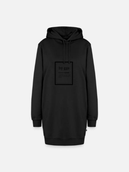 hygge - Hoodie-Kleid - Schwarz