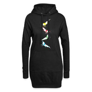 Aquarium - Hoodie-Kleid - Schwarz - Vorne