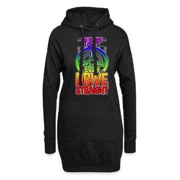 Je suis tellement gay que je ne peux même pas conduire droit 4 - Sweat-shirt à capuche long Femme - noir - Devant