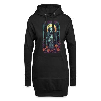 Okkultes Vintage Goth Girl Dunkle Ästhetik - Hoodie-Kleid - Schwarz - Vorne