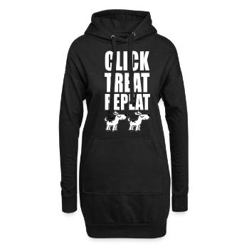 Click Treat Repeat Dog Dresser École canine - Sweat-shirt à capuche long Femme - noir - Devant