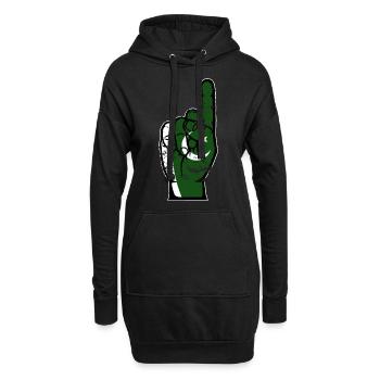 Drapeau pakistanais numéro 1 utilisé - Sweat-shirt à capuche long Femme - noir - Devant