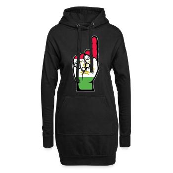 Drapeau du Tadjikistan numéro 1 - Sweat-shirt à capuche long Femme - noir - Devant
