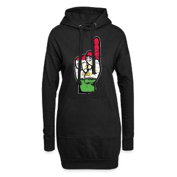 Drapeau du Tadjikistan numéro 1 utilisé - Sweat-shirt à capuche long Femme - noir - Devant