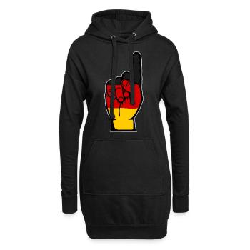 Drapeau allemand numéro 1 - Sweat-shirt à capuche long Femme - noir - Devant