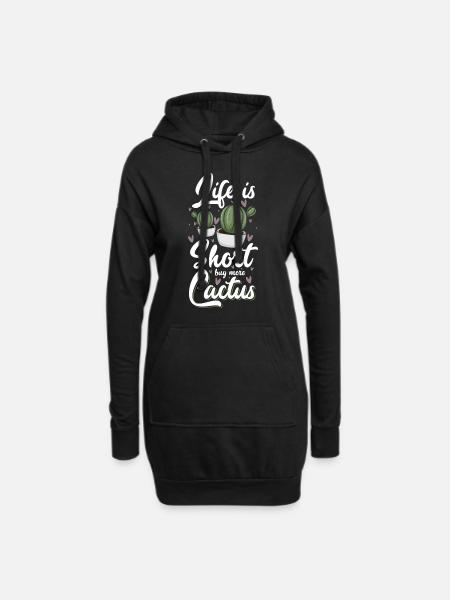 Kakteen Stachelig Mexiko Urlaub - Hoodie-Kleid - Schwarz