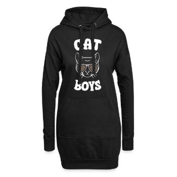 Cat Boys - Hoodie-Kleid - Schwarz - Vorne