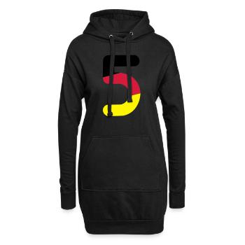 EM 2012 Deutschland Fußball Nationalmannschaft - Hoodie-Kleid - Schwarz - Vorne