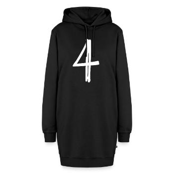 4 YEARS. 4th ANNIVERSARY. BIRTHDAY 4 YEARS. 4 - Hoodie Dress - black - Front