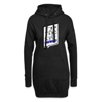 cute animal love joke cat long sleeve shirts - Hoodie-Kleid - Schwarz - Vorne