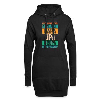 Vater Papa Opa Uropa - Hoodie-Kleid - Schwarz - Vorne
