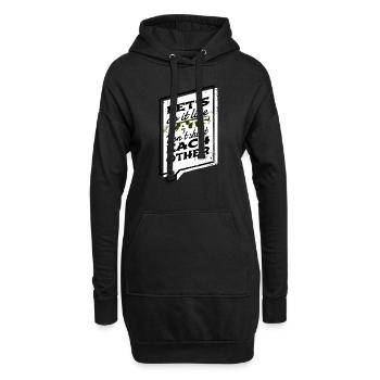bday disarmament 1960s peace movement bird happy - Hoodie-Kleid - Schwarz - Vorne