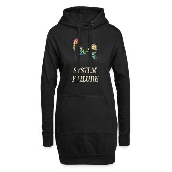 Défaillance du système - Sweat-shirt à capuche long Femme - noir - Devant