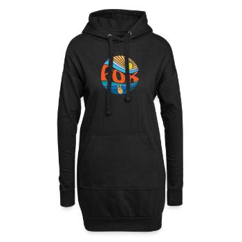 Chemise Fox Vintage Sunset Fox Groovy Tie Dye - Sweat-shirt à capuche long Femme - noir - Devant