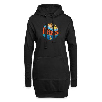 Hans Hemd Vintage Sonnenuntergang Hans Groovy Tie Dye - Hoodie-Kleid - Schwarz - Vorne