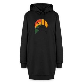 Kajakfahren Kajak - Hoodie-Kleid - Schwarz - Vorne - AI Model Female 172 light (172cm)