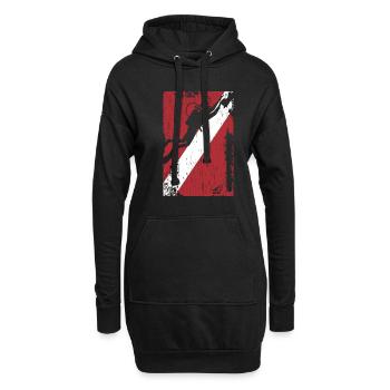 Plongée sous-marine Flag Diver Plongée Eau Oze - Sweat-shirt à capuche long Femme - noir - Devant
