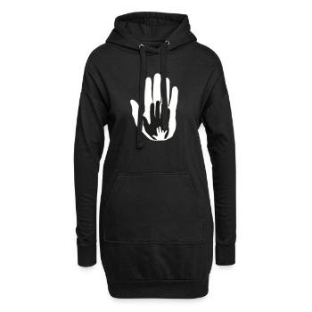Baby Hand in Hand - Hoodie-Kleid - Schwarz - Vorne