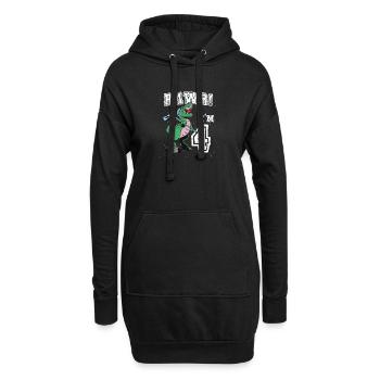 Rawr I'm 4 4th Birthday Party T Rex Dinosaurier - Hoodie-Kleid - Schwarz - Vorne