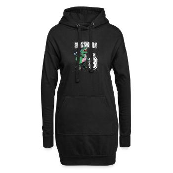 Rawr I'm 8 8th Birthday Party T Rex Dinosaurier - Hoodie-Kleid - Schwarz - Vorne